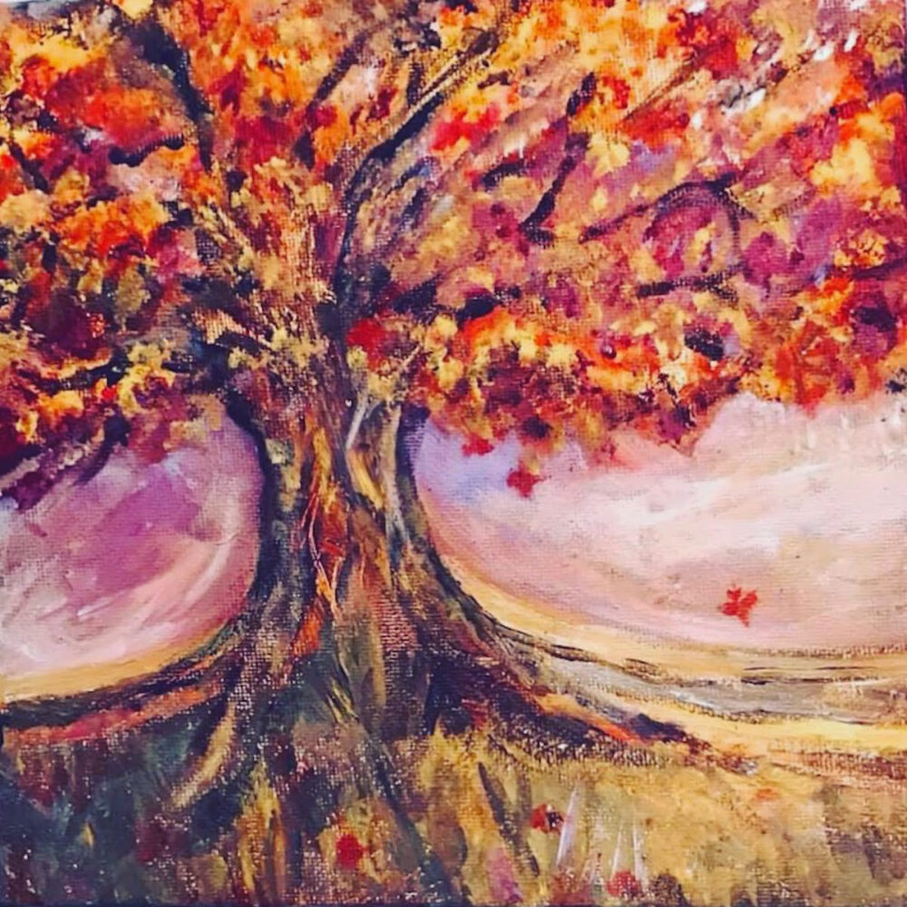 Autumn Glow - Blank greetings card with envelope