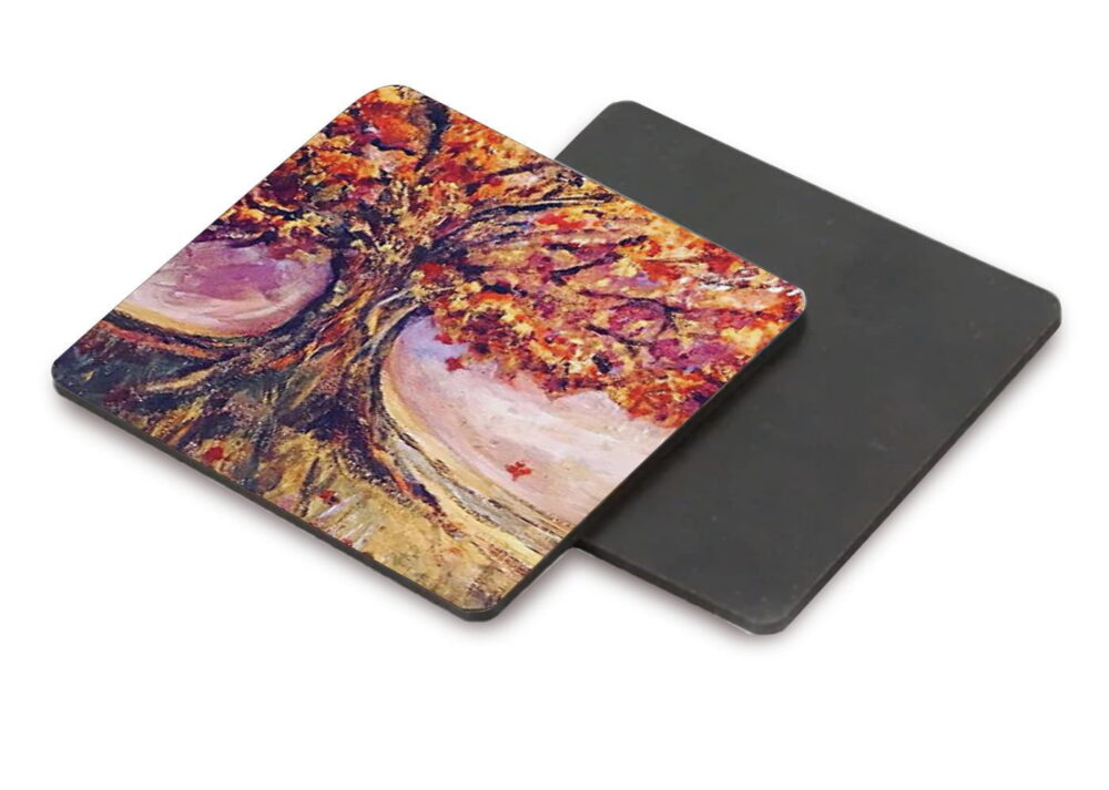 Front:back mock up Autumn Glow coaster