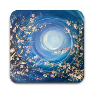 Cherry Blossom in the Moonlight Coaster