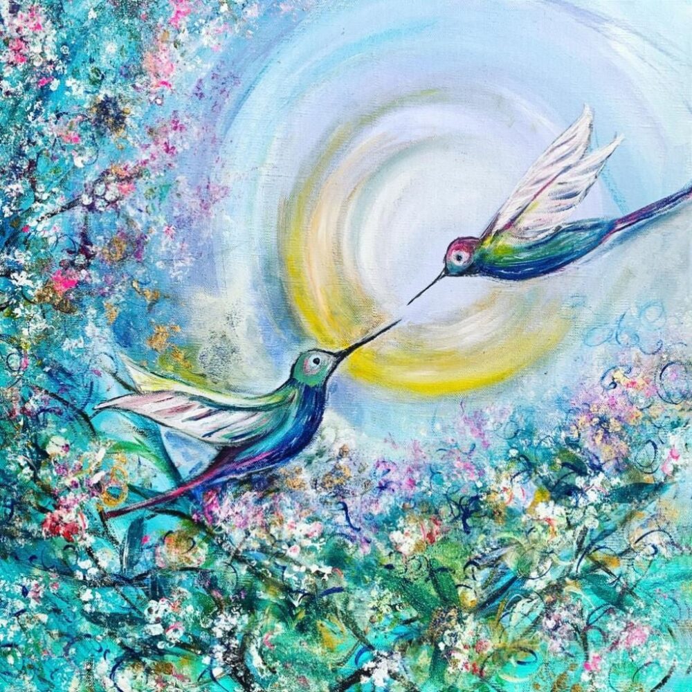 Diving into Spring- Blank greetings card with envelope