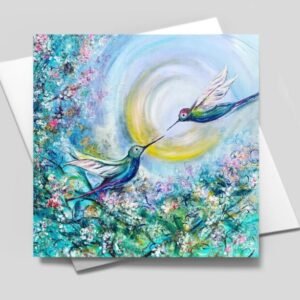 Diving into Spring- Blank greetings card with envelope