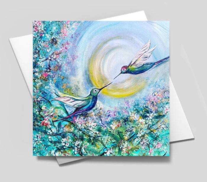 Diving into Spring- Blank greetings card with envelope