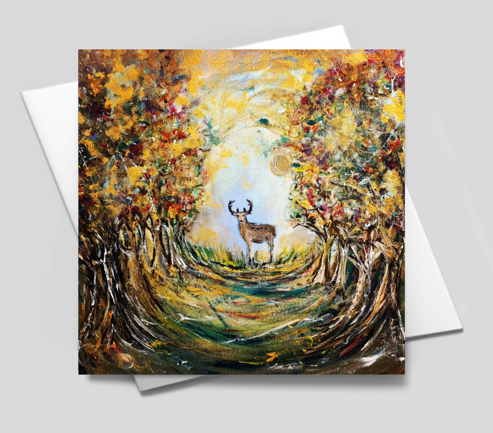Guardian of the Forest - Blank Greeting Card with envelope