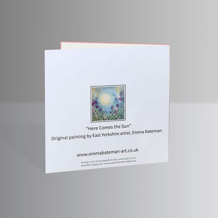 Here comes the Sun – Blank greetings card with envelope