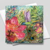 Hummingbird Hibiscious - Blank greetings card with envelope