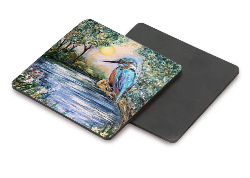 Front:back mock up Kingfisher Prince coaster