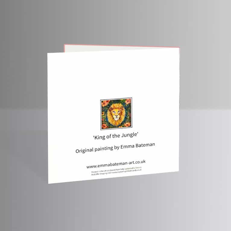 King of the Jungle - Blank greetings card with envelope