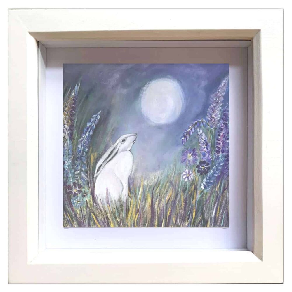 Moongazing Hare Framed Art Card