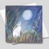 Moongazing Hare - Blank Greeting Card, with envelope