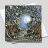 Moonlight Adventure - Blank greetings card with envelope