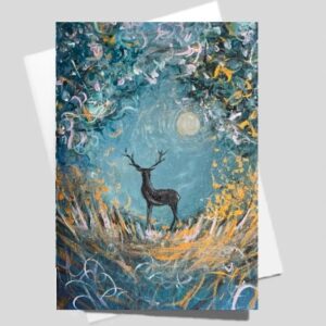 Moonstruck – Blank greetings card with envelope
