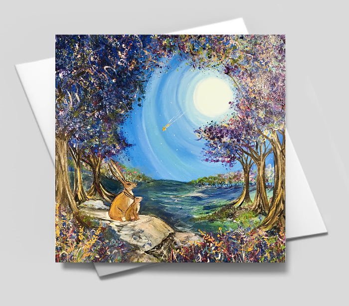 My Sun, My Moon and All My Stars - Blank greetings card with envelope