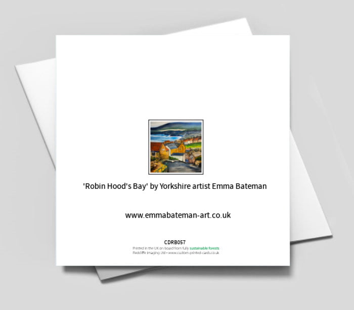 Robin Hoods Bay - Blank greetings card with envelope