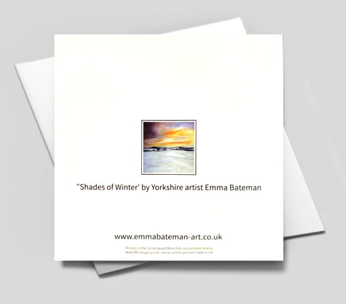 Shades of Winter - Blank greetings card with envelope