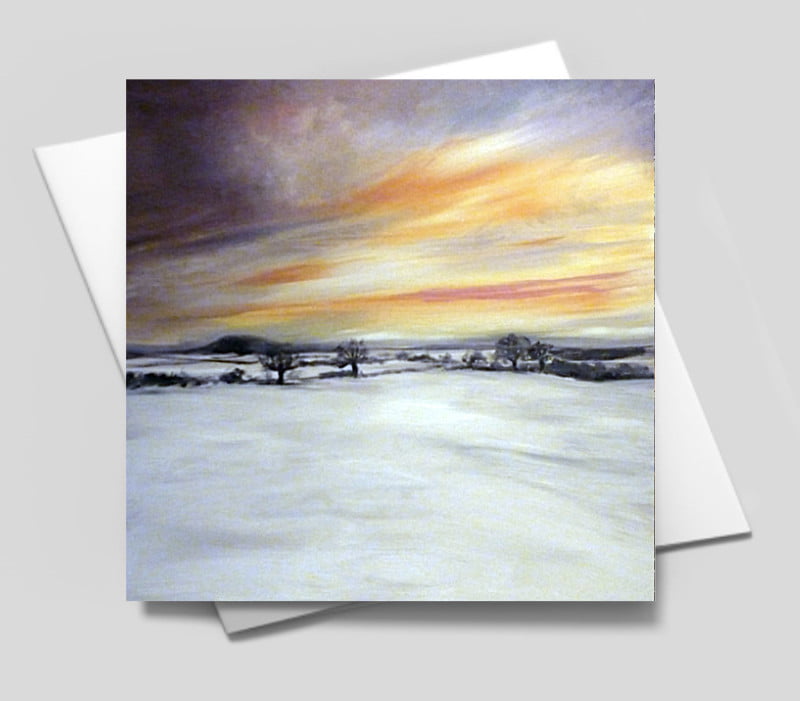 Shades of Winter - Blank greetings card with envelope