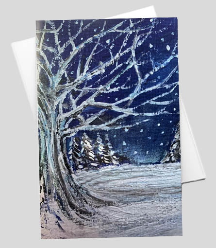 Snow Forest – Blank greetings card with envelope