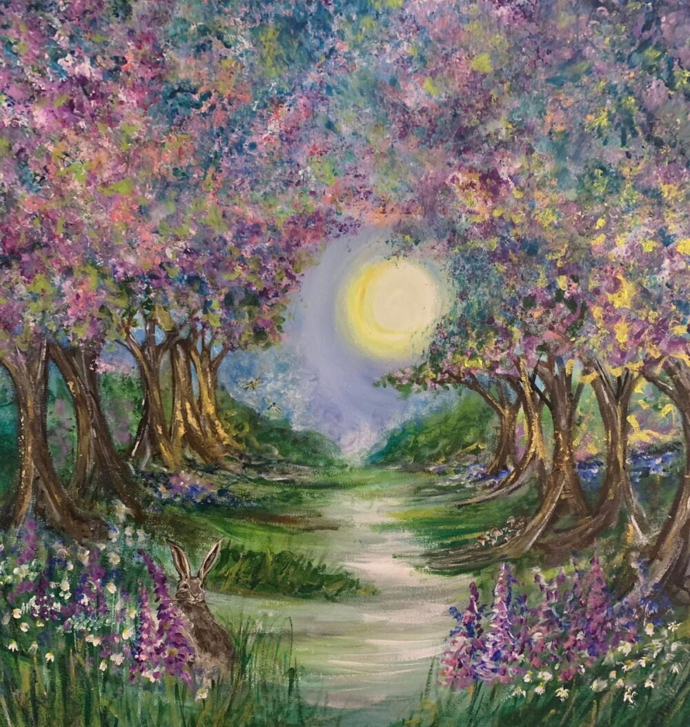 Summer Hare – Blank greetings card with envelope