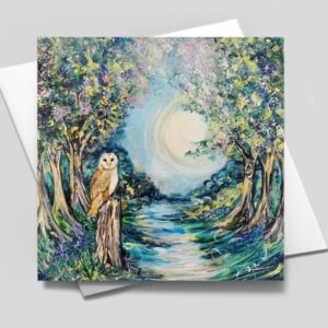 The Night Watcher – Blank greetings card with envelope