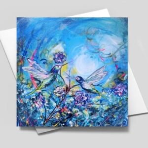 The Song of the Hummingbirds – Blank greetings card with envelope