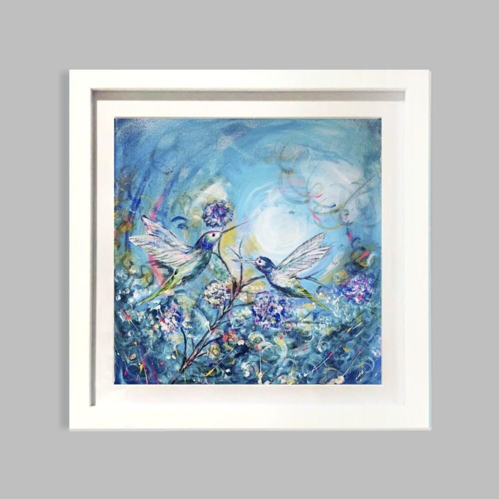 ramed Print Mock Up The Song of the Hummingbirds Print