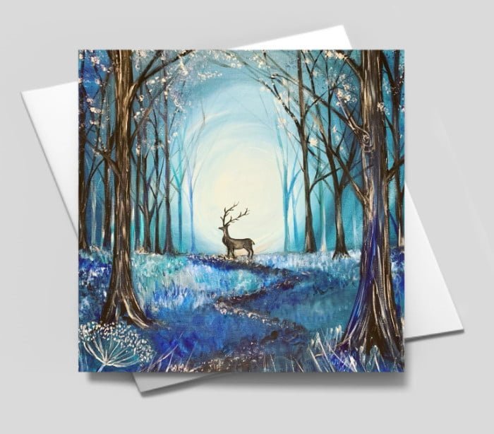 Twilight Stag - Blank Greeting Card with envelope