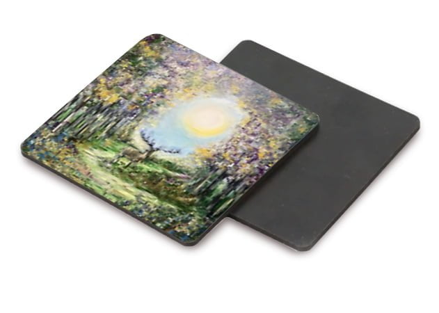 Front:back mock up Summer Stag coaster