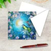 Blue-Tit-in-Cherry-Blossom Greetings Card