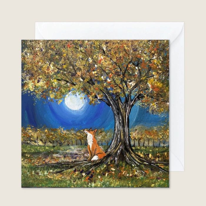 Fox under an Autumn Moon