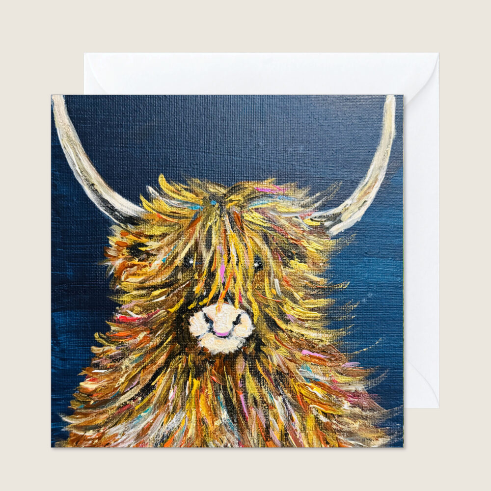 Hamish the Highland Cow card