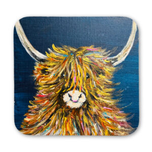 Hamish the Highland Cow Coaster